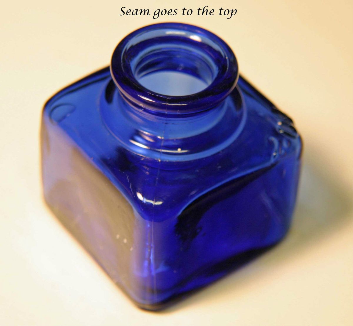 Cobalt Blue Vintage Ink Well Square