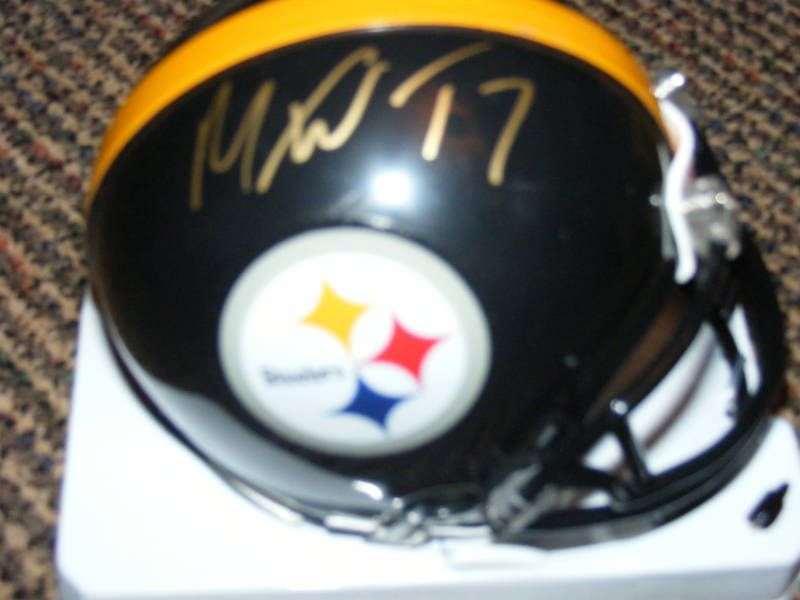 Mike Wallace Autographed Mini Helmet Pittsburgh Steelers