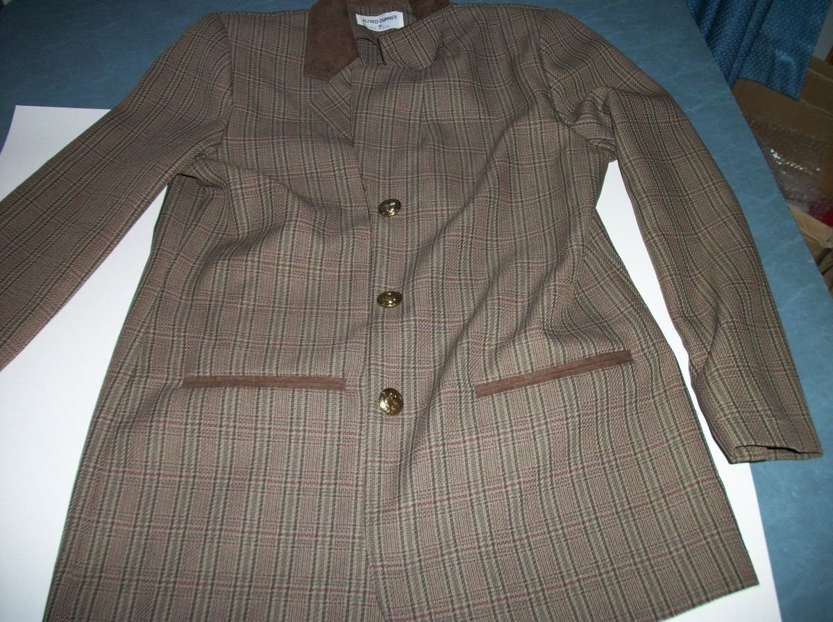 Alfred Dunner Size 8 Womens Blazer Brown