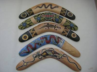 12 INCH ABORIGINAL DOT ART BOOMERANG NEW WOODEN WOOD