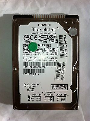 Hitachi Travelstar HTS424040M9AT0 0 40GB Internal Laptop Hard Drive