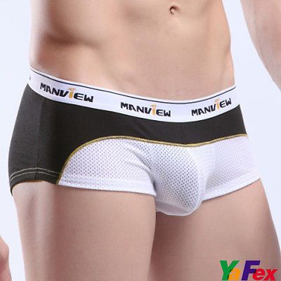 Sexy Low Waist Pouch Men’s Comfy Breath Holes Underwear Boxer briefs