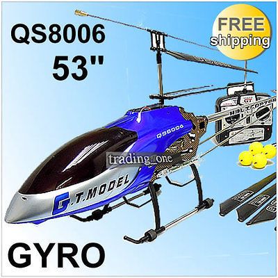 53 QS8006 GYRO 3.5 Channel 3.5CH Metal RC Helicopter GT Model+Spare