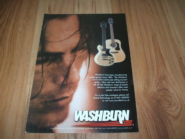 Washburn D10 acoustic guitar 2000 magazine advert