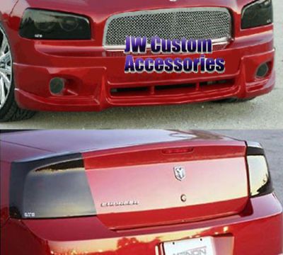 Acrylic Smoke GTS Headlight Fog Driving Light Taillight Covers 6pc