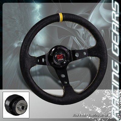 Honda Civic Acura Integra JDM 6 Hole PVC Deep Dish Steering Wheel