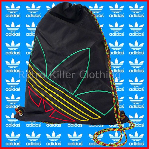 Adidas Originals Trefoil Rasta Black Shoe Swimming Gym Sack Sports