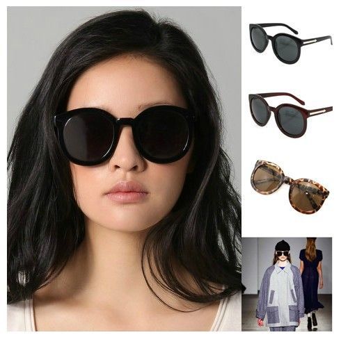 Women Plastic Frame Shades Sunglasses Retro Arrow Glasses Eyewear UV