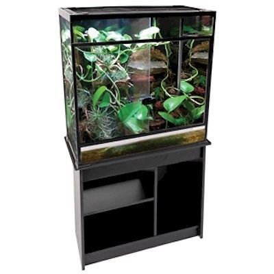 NEW Large Reptile Amphibian Cage.Habitat On Stand.Black Shelves.Pet