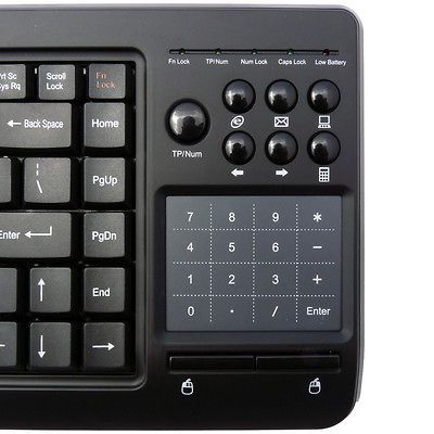 DSI WKB2000 2.4 GHZ WIRELESS MCE SMART PAD KEYBOARD W/ TOUCHPAD FOR