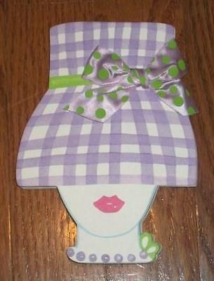 NIP Lady Jayne Diecut Notepad NATALIA Lady Lavender Hat 75 Sheets