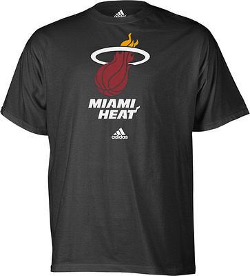 Miami Heat Black Adidas NBA Basketball T shirt T shirts Shirt LaBron