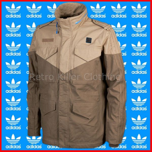 Adidas Originals M65 Military Sheep Skin Lined Khaki Winter Jacket