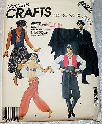 McCALLS CRAFT 2622 GENIE TURBAN HAREM VESTCOUNT DRACULA PIRATE