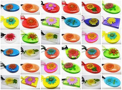 Wholesale Lots 16pcs Natural Mixed Sun Flower Mix Style Pendants Silk