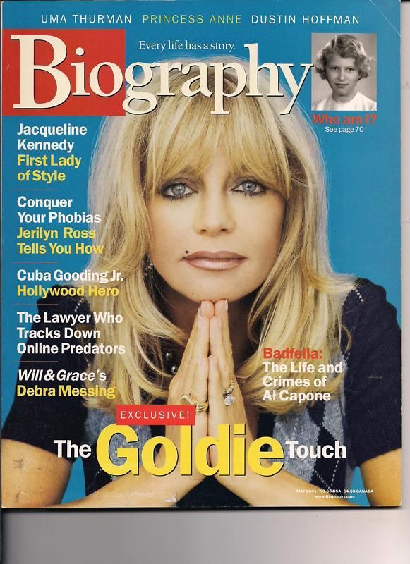 GOLDIE HAWN JACQUELINE KENNEDY CUBA GOODING J AL CAPONE 2001 BIOGRAPHY