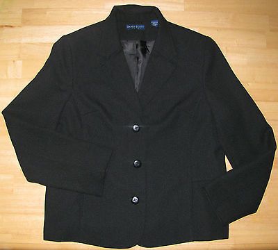 WOMENS BLACK BLAZER JACKET SIZE 14P KAREN SCOTT