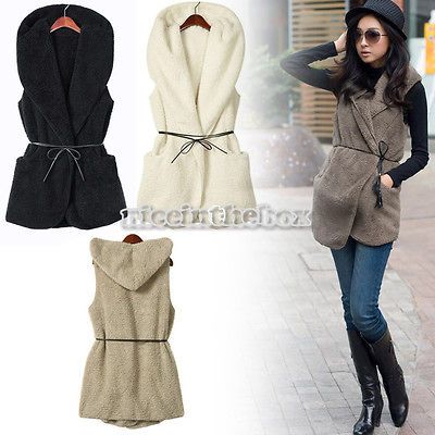 New Korea Women Royal Warmer Double Warm Casual Hoodie Vest Coat 5