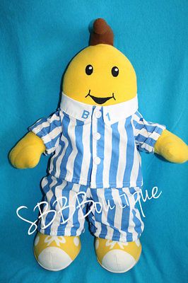 Tomy Bananas in Pajamas B1 Plush 17” Singing PJs Blue White 1995