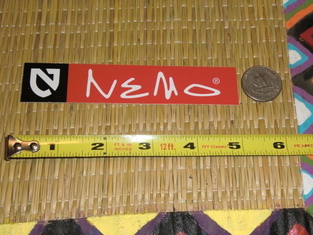 VINTAGE STICKER DECAL SURF SKATEBOARD NEMO TENT CAMPING