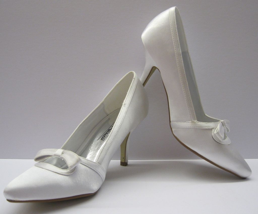 Anne Michelle L2989 Ladies White Satin Wedding Shoes