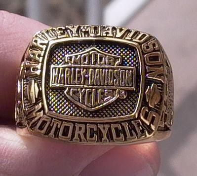 Harley Davidson Ring HOG Gold Plated 18K New