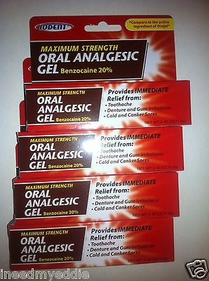 LOT OF 4~ MAXIMUM STRENGTH TOOTHACHE PAIN RELIEF 20 % BENZOCAINE