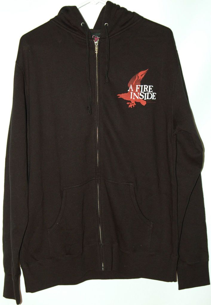 Fire Inside Raven Logo black zip up Hoodie AFI