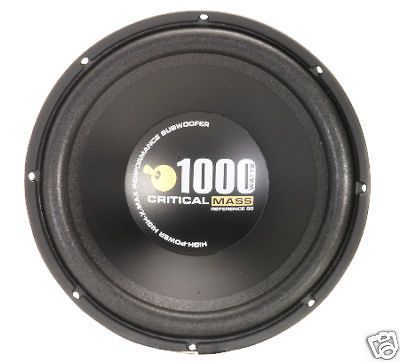 SS102 10 CRITICAL MASS AUDIO SUB BEST UL12 SPEAKER JL DEEP LOW SPL