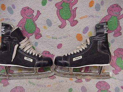 VINTAGE BAUER BLACK PANTHER MENS HOCKEY SKATES