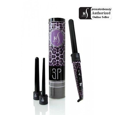 HERSTYLER 3P 9 18mm, 18 25mm, 25mm PRO HAIR CURLING IRON CURLER PURPLE