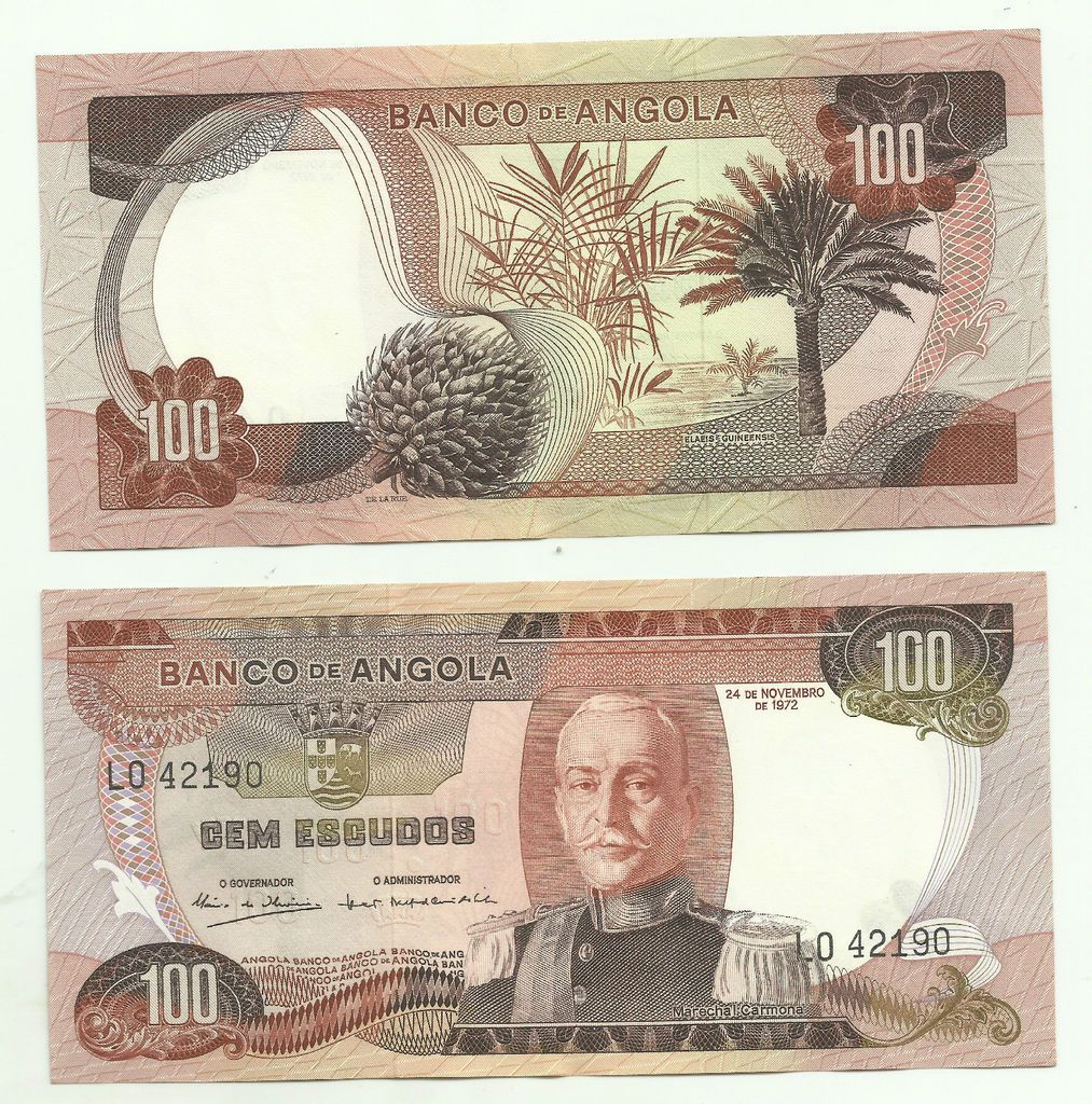 ANGOLA 100 ESCUDOS 1972 P 101 UNC