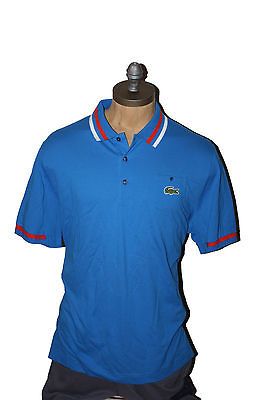 AUTH $95 Lacoste Andy Roddick Mens Blue Polo Shirt 8/2XL