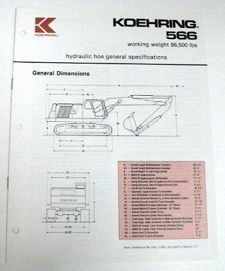 Koehring 1981 566 Hoe Sales Brochure