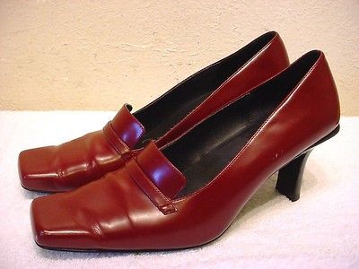 LADES ANNE KLEIN 2 CORDAVON BROWN HEELS SIZE 9.5 M VERY NICE