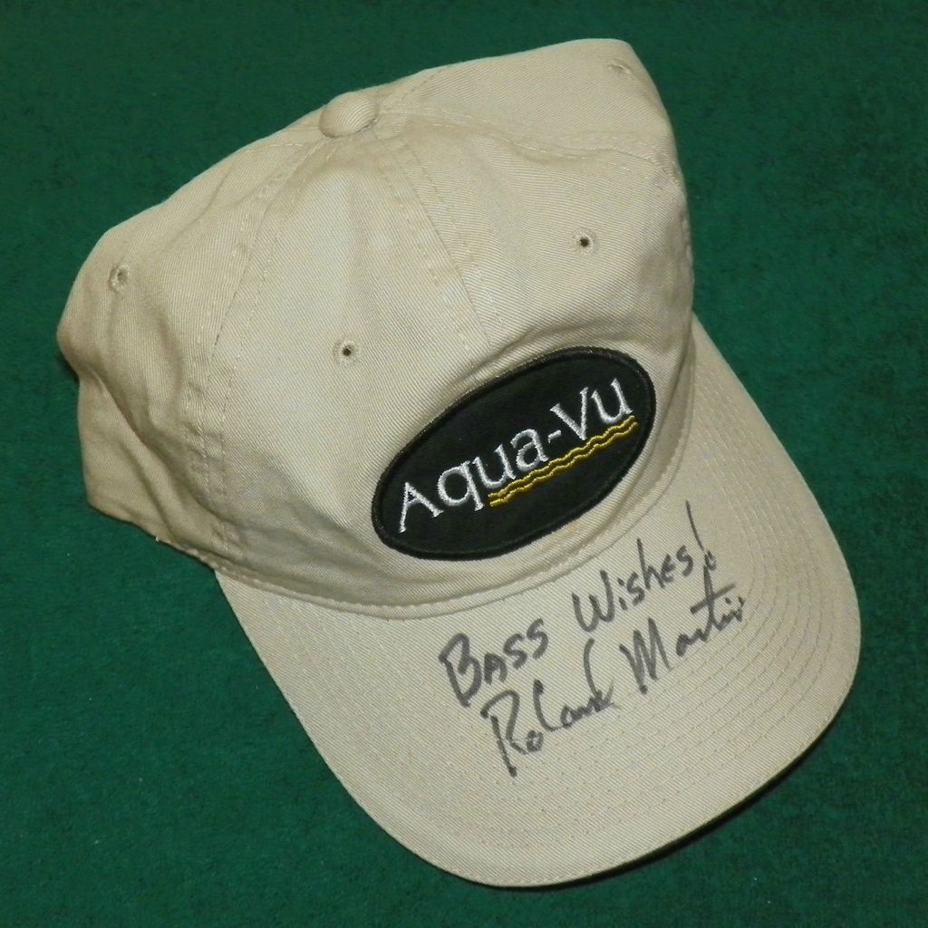 ROLAND MARTIN AUTOGRAPH   AQUA VU BASEBALL CAP / HAT