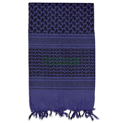 Shemagh Keffiy eh Scarf   Cobalt Blue/Black   Traditional Desert