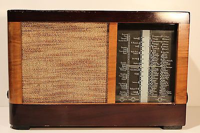 ANTIQUE VINTAGE RARE GERMANY TUBE WOODEN RADIO TRANSISTOR PHILIPS