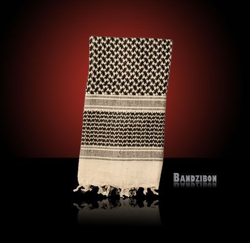 Shemagh Black/White +FREE AGAL Hatta Head/Neck Scarf Square Women