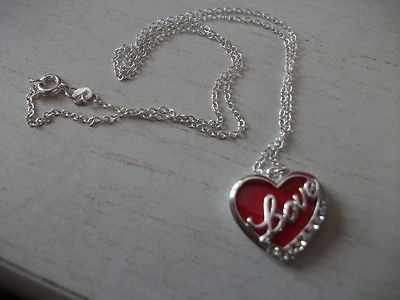 COLLIER DOUBLE COEUR Plaqué ARGENT Cristal St Valentin Fête