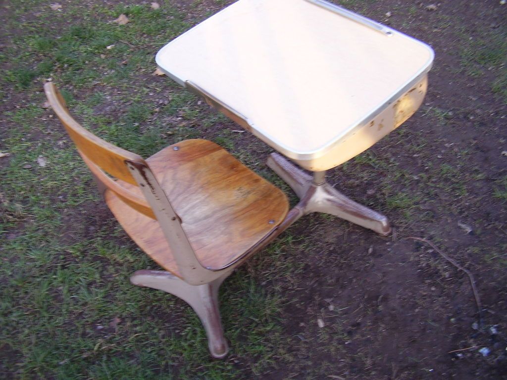 vintage school desk in Desks & Secretaries