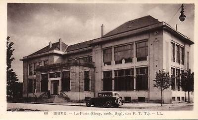 France postcards Brive Post Office, automobil (154081)