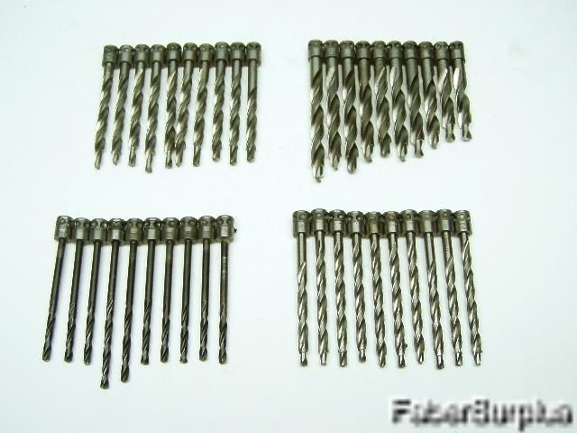 40 Aircraft 90 Degree Drill Bits  4 sizes 1 3  sharp