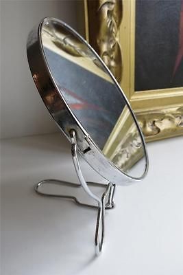 Vintage art deco Chrome vanity table or wall shaving makeup make up