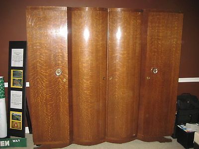 Solid Tiger Oak   HUGE Armoir Armoire antique vintage