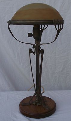 Rare antique original Daum Nancy France table lamp art nouveau