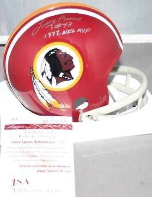 LARRY BROWN AUTOGRAPHED 2 BAR TB MINI HELMET WASHINGTON REDSKINS 72