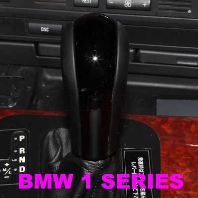 Matt Black AUTO Gear Knob Shift + Gloss Black Trim E81 E82 E87 E88 1