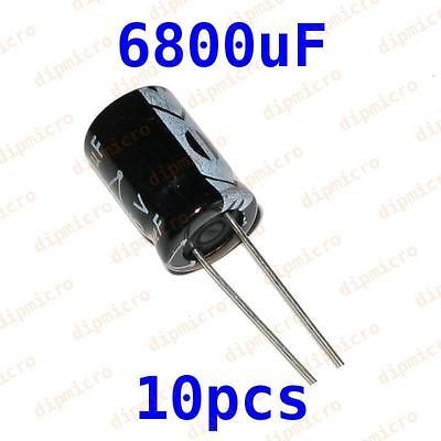 10x 6800uF/16V Radial Electrolytic Capacitor 105°C 10pcs