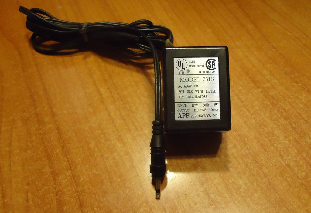 AC Adapter   Power Supply   7.5 Volt DC 100mA   #838   APF Electronics